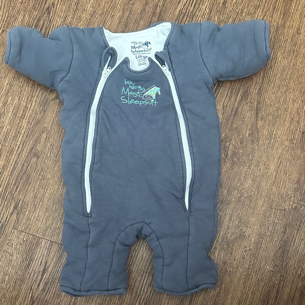Baby Merlin's Magic Sleepsuit - Cozy Gray